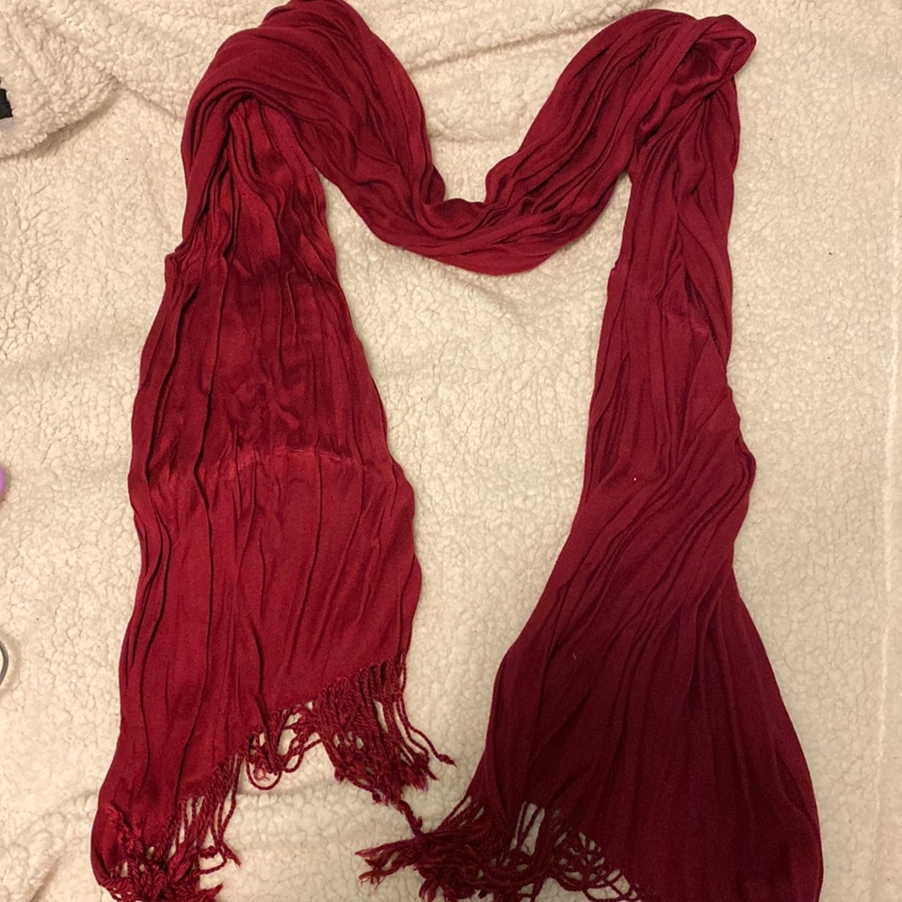 Burgundy scarf